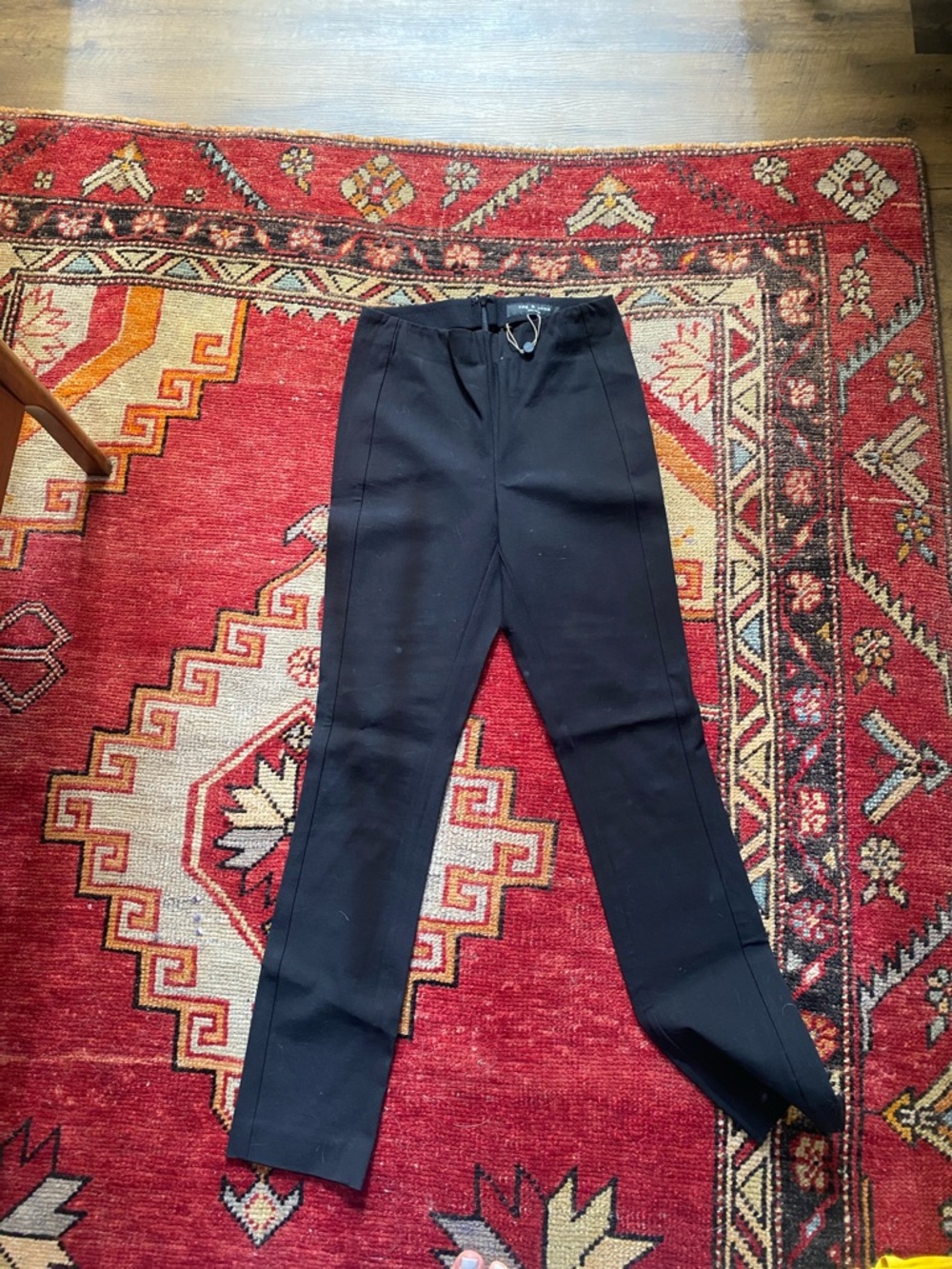 rag & bone Men's Black Slim Dress Trousers